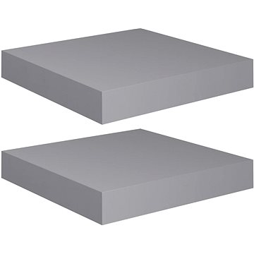 

Shumee plovoucí nástěnné 2 ks šedé 23×23,5×3,8 cm MDF, 323845