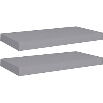 

Shumee plovoucí nástěnné 2 ks šedé 50×23×3,8 cm MDF, 323851