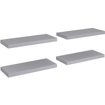 

Shumee plovoucí nástěnné 4 ks šedé 60×23,5×3,8 cm MDF, 323855