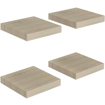 

Shumee plovoucí nástěnné 4 ks dub 23×23,5×3,8 cm MDF, 323867