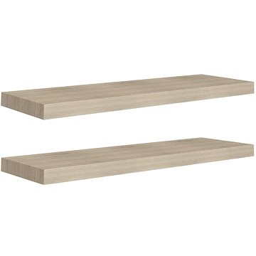 

Shumee plovoucí nástěnné 2 ks dub 80×23,5×3,8 cm MDF, 323878