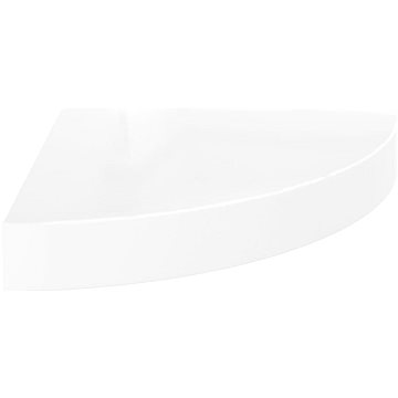 

Shumee plovoucí rohová bílá vysoký lesk 25×25×3,8 cm MDF, 323886