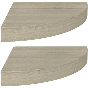 

Shumee plovoucí rohové 2 ks dub 25×25×3,8 cm MDF, 323905