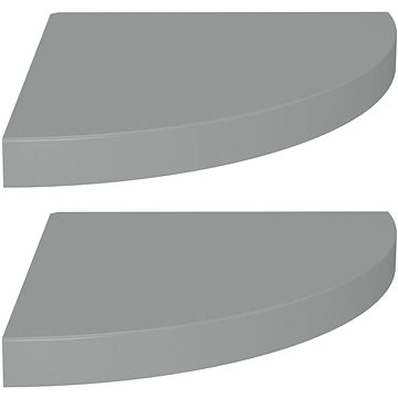 

Shumee plovoucí rohové 2 ks šedé 35×35×3,8 cm MDF, 323923