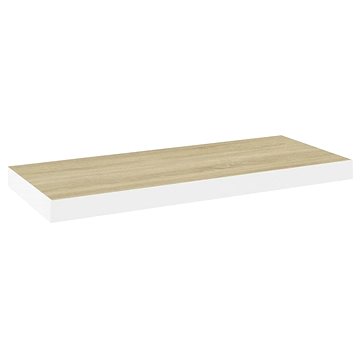 

Shumee plovoucí nástěnná dubová a bílá 60×23,5×3,8 cm MDF, 326576