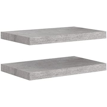 

Shumee plovoucí nástěnné 2 ks betonově šedé 50×23×3,8 cm MDF, 326595
