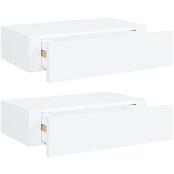 

Shumee Nástěnné se zásuvkami 2 ks bílé 40×23,5×10 cm MDF, 330242