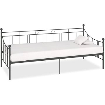 

SHUMEE rám denní postele 90 × 200 cm, kov, šedý