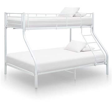 

SHUMEE rám poschoďové postele 140 × 200 / 90 × 200 cm, kov, bílý
