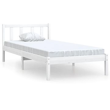 

Rám postele bílý masivní borové dřevo 90 × 200 cm, 810068