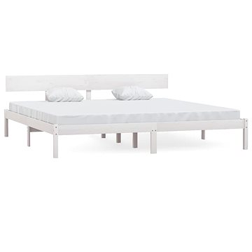 

Rám postele bílý masivní dřevo borovice 200 × 200 cm, 810168