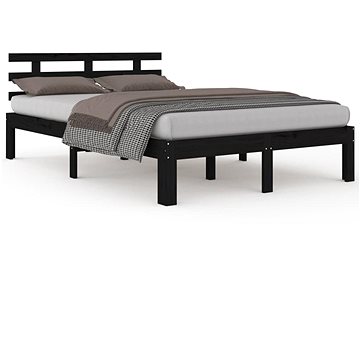 

Rám postele černý masivní dřevo 200 × 200 cm, 814778