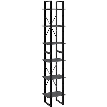 

Shumee vysoký šedý regál 210× 40× 30 cm masivní borové dřevo, 806504