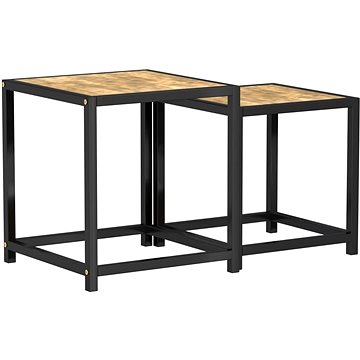

SHUMEE čajový 2 ks MDF černý a žlutý