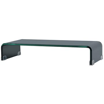 

TV stolek / podstavec na monitor sklo černý 60x25x11 cm