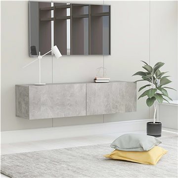 

TV stolek betonově šedý 120x30x30 cm dřevotříska