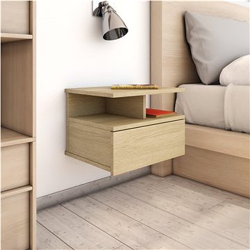 

Nástěnné noční stolky 2 ks dub sonoma 40x31x27 cm dřevotříska