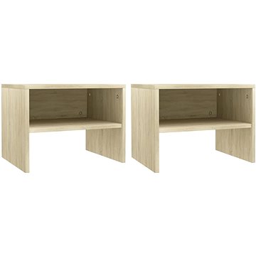 

Noční stolky 2 ks dub sonoma 40x30x30 cm dřevotříska