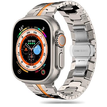 

Tech-Protect Stainless Line pro Apple Watch 42/44/45/49mm, titanium / orange