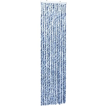 

Závěs proti hmyzu modrý, bílý a stříbrný 56 x 185 cm Chenille