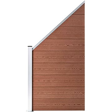 

Plotový dílec dřevoplast 90 x (100–180) cm hnědý
