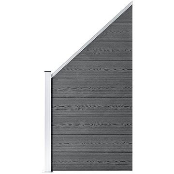 

Plotový dílec dřevoplast 90 x (100–180) cm šedý