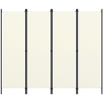 

4dílný paraván krémově bílý 200 x 180 cm