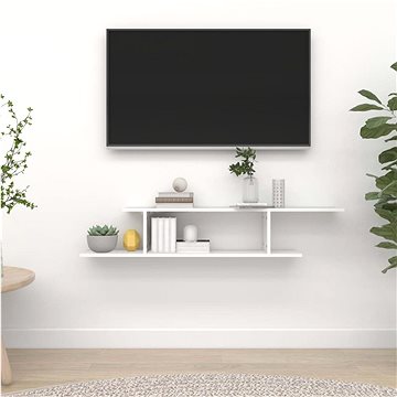

Nástěnná TV police bílá 125 x 18 x 23 cm dřevotříska