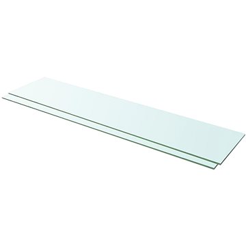 

Policové desky 2 ks sklo čiré 110 x 25 cm