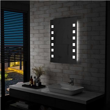 

Koupelnové nástěnné zrcadlo s LED osvětlením 60 x 80 cm