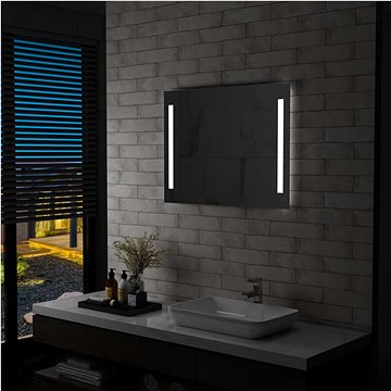 

Koupelnové nástěnné zrcadlo s LED osvětlením 80 x 60 cm