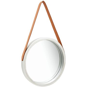 

Nástěnné zrcadlo s popruhem 40 cm stříbrné