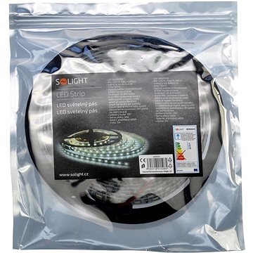 

Solight LED světelný pás, 5m, SMD5050 60LED/m, 14,4W/m, IP65, studená bílá