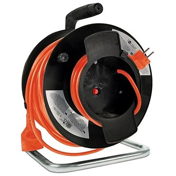 

Solight prodlužovací přívod na bubnu, 1 zásuvka, 50m, oranžový kabel, 3x 1,5mm2