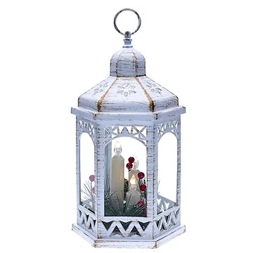 

Solight LED vánoční lucerna, bílá, 33cm, 3x LED svíčka, 3x AAA