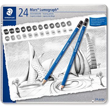 

STAEDTLER Mars Lumograph, šestihranná - sada 24 tvrdostí