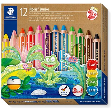 STAEDTLER Noris junior jumbo 3 v 1 - 12 barev s ořezávátkem