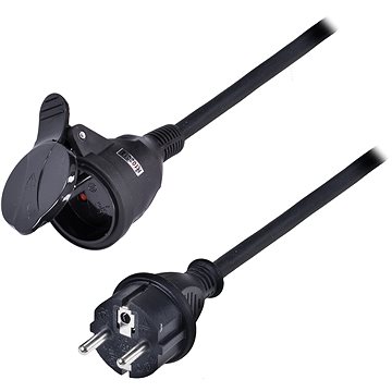 

Solight prodlužovací přívod - spojka, 30m, 3 x 1,5mm2, gumová, černá