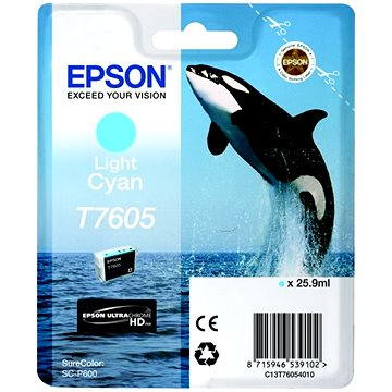 

Epson T7605 světle azurová