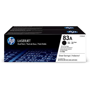 

HP CF283AD č. 83AD Dual Pack černý 2ks originální