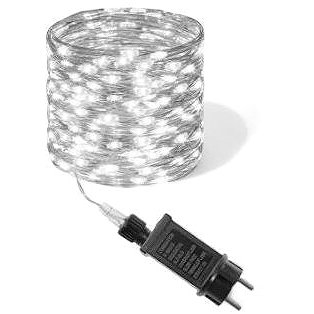 

senzanakupy Venkovní mikro řetěz 25 m 250LED, s časovačem, studená bílá