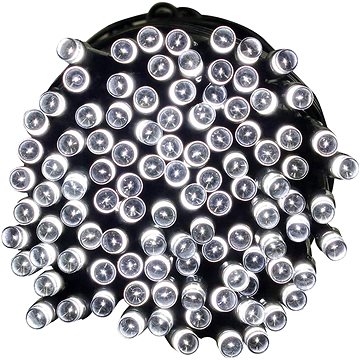

Vnitřní vánoční řetěz 10 m 100 LED na baterie, studená bílá