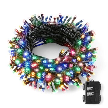 

Venkovní vánoční řetěz 5 m 50 LED na baterie, barevný