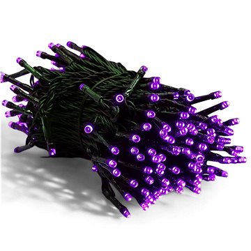 

Vnitřní vánoční řetěz 14 m 140 led, fialový, 8 programů