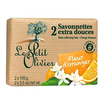 LE PETIT OLIVIER Extra Mild Soap Bars - Orange Blossom 2× 100 g - Tuhé mýdlo