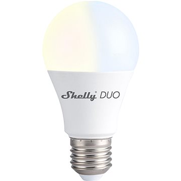 Shelly DUO, stmívatelná žárovka 800 lm, závit E27, nastavitelná teplota bílé, WiFi - LED žárovka