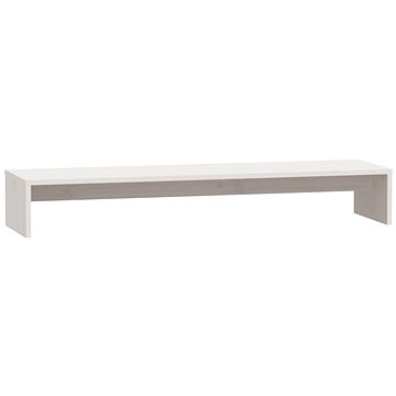 Shumee Stojan na monitor bílý, 100  ×  27  ×  15 cm, masivní borové dřevo