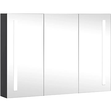 

Shumee LED Koupelnová zrcadlová skříňka 89 × 14 × 62 cm