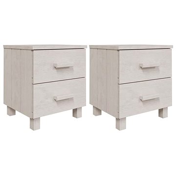 

SHUMEE Noční stolky 2 ks bílé 40 × 35 × 44,5 cm masivní borové dřevo, 340409