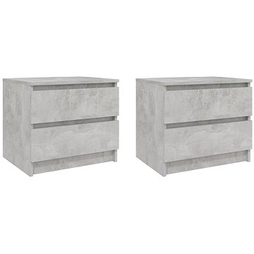 

SHUMEE Noční stolky 2 ks betonově šedé 50 × 39 × 43,5 cm dřevotříska, 806202
